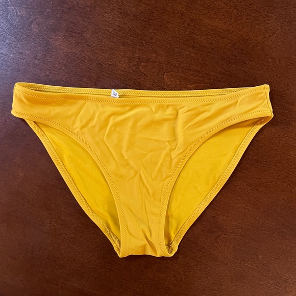 AERIE Full Coverage Swim Bottoms in Golden Yellow size Small - Picture 2 of 6